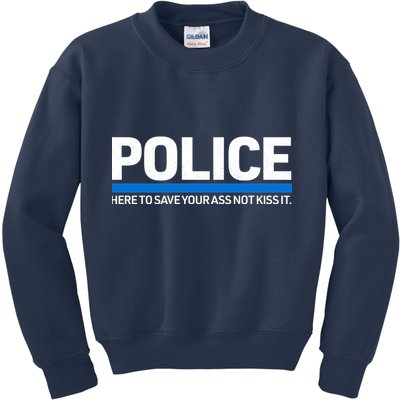 Police Here to Save Lives Kids Sweatshirt