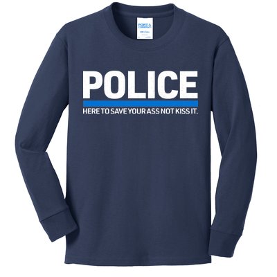 Police Here to Save Lives Kids Long Sleeve Shirt