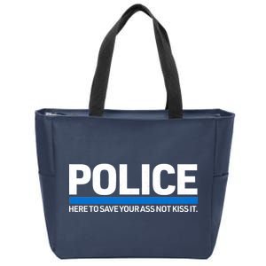 Police Here to Save Lives Zip Tote Bag