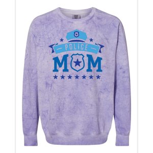 Police Mom Colorblast Crewneck Sweatshirt