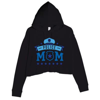 Police Mom Crop Fleece Hoodie