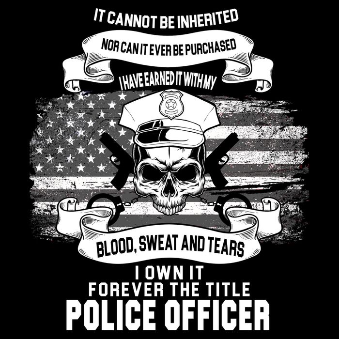 Police Officer Earned It Sweat Blood Tears Bucket Hat