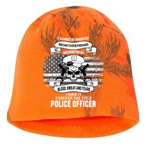 Police Officer Earned It Sweat Blood Tears Kati - Camo Knit Beanie