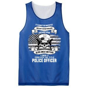 Police Officer Earned It Sweat Blood Tears Mesh Reversible Basketball Jersey Tank