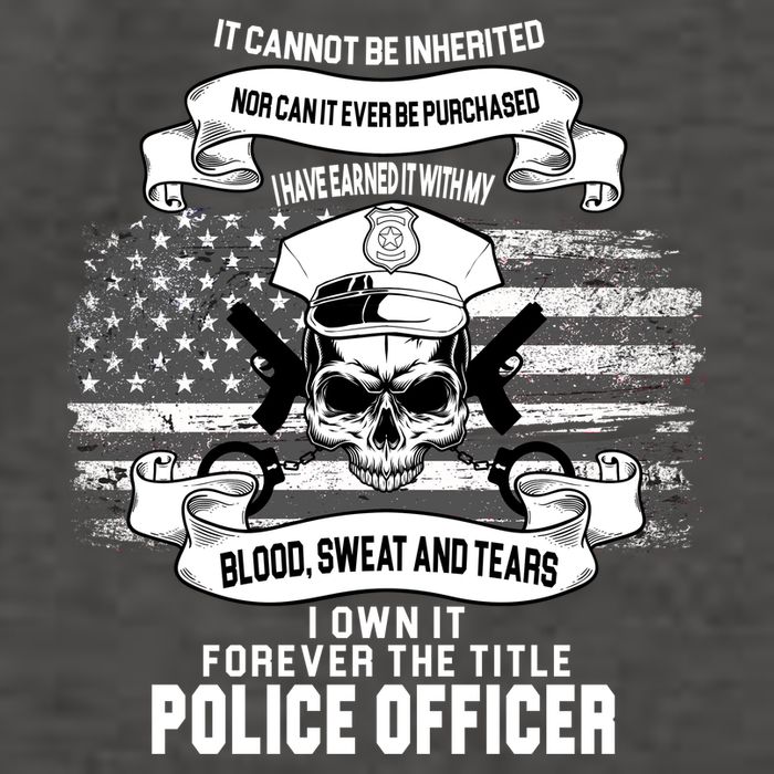 Police Officer Earned It Sweat Blood Tears Vector Backpack