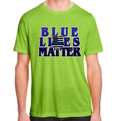 Police Shield Blue Lives Matter Adult ChromaSoft Performance T-Shirt