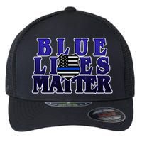 Police Shield Blue Lives Matter Flexfit Unipanel Trucker Cap