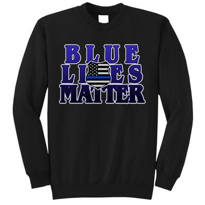 Police Shield Blue Lives Matter Sweatshirt