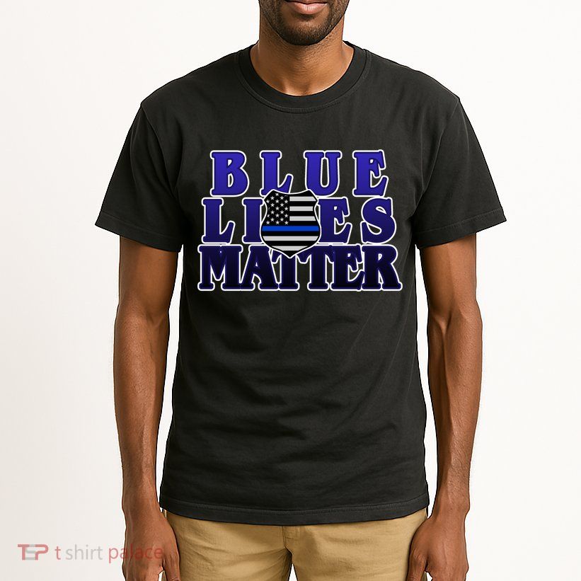 Police Shield Blue Lives Matter Tall T-Shirt