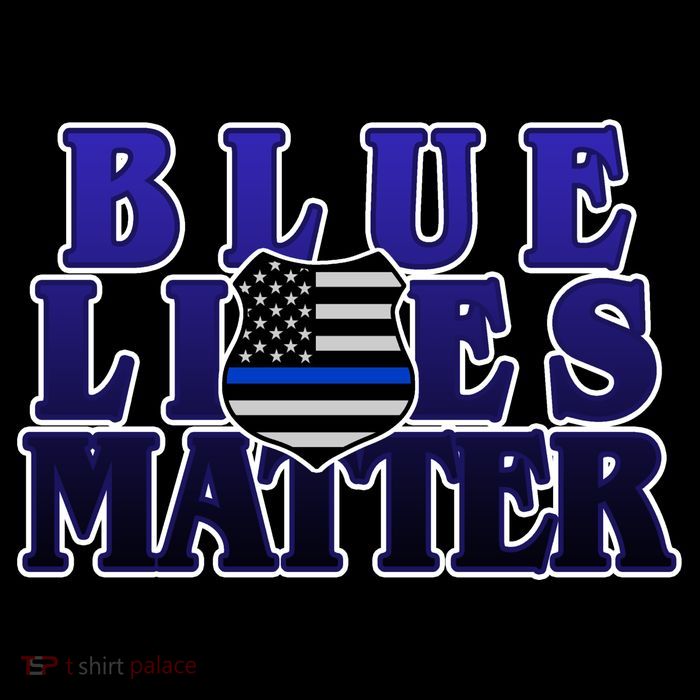Police Shield Blue Lives Matter Tall T-Shirt