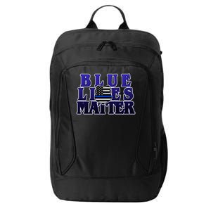 Police Shield Blue Lives Matter City Backpack