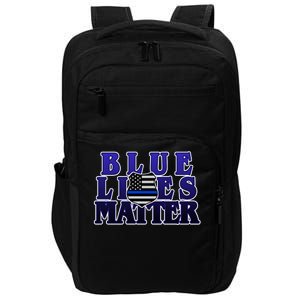 Police Shield Blue Lives Matter Impact Tech Backpack