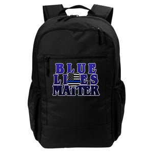 Police Shield Blue Lives Matter Daily Commute Backpack