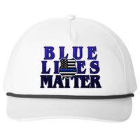 Police Shield Blue Lives Matter Snapback Five-Panel Rope Hat