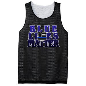 Police Shield Blue Lives Matter Mesh Reversible Basketball Jersey Tank