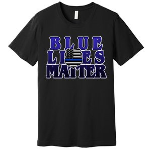 Police Shield Blue Lives Matter Premium T-Shirt