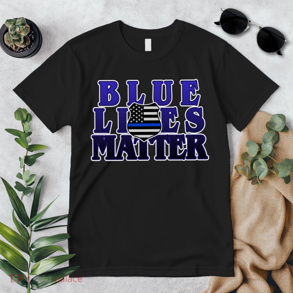 Police Shield Blue Lives Matter Premium T-Shirt