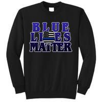 Police Shield Blue Lives Matter Tall Sweatshirt