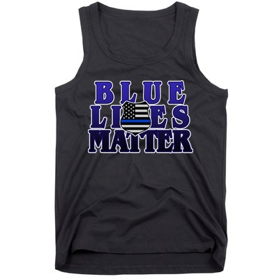 Police Shield Blue Lives Matter Tank Top