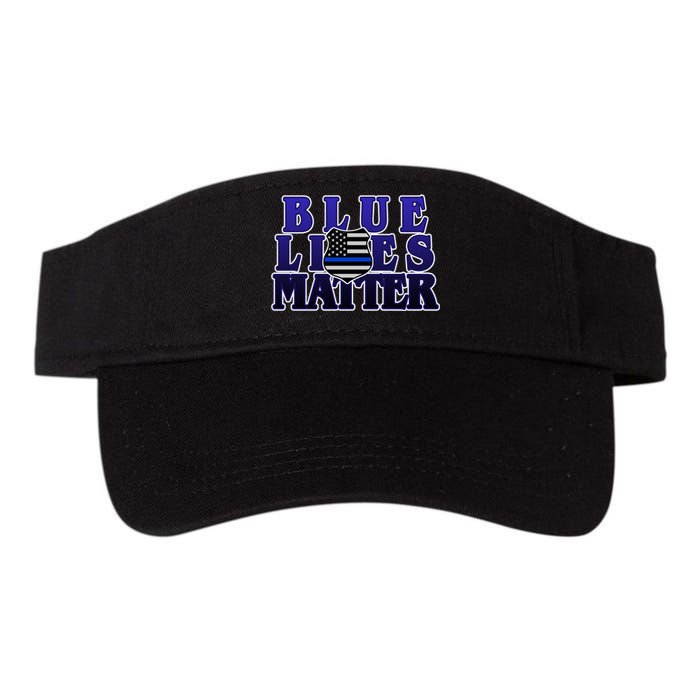 Police Shield Blue Lives Matter Valucap Bio-Washed Visor