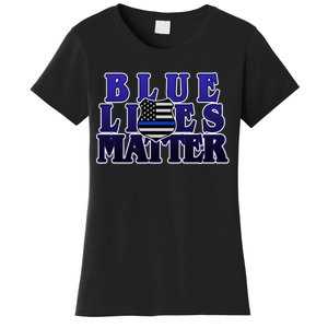 Police Shield Blue Lives Matter Women's T-Shirt