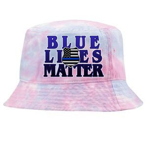 Police Shield Blue Lives Matter Tie-Dyed Bucket Hat