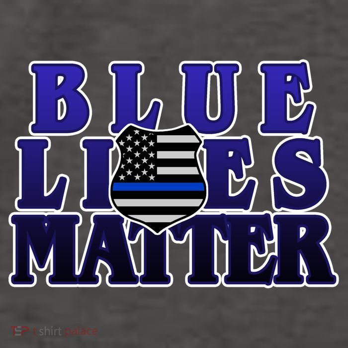Police Shield Blue Lives Matter Vector Backpack