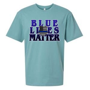 Police Shield Blue Lives Matter Sueded Cloud Jersey T-Shirt