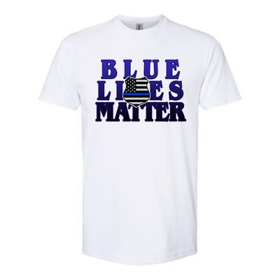 Police Shield Blue Lives Matter Softstyle CVC T-Shirt