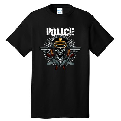 Police Skull Tall T-Shirt