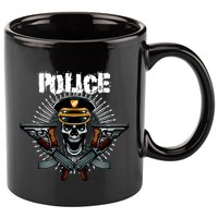 Police Skull 11oz C Handle Ceramic Mug
