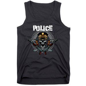 Police Skull Tank Top