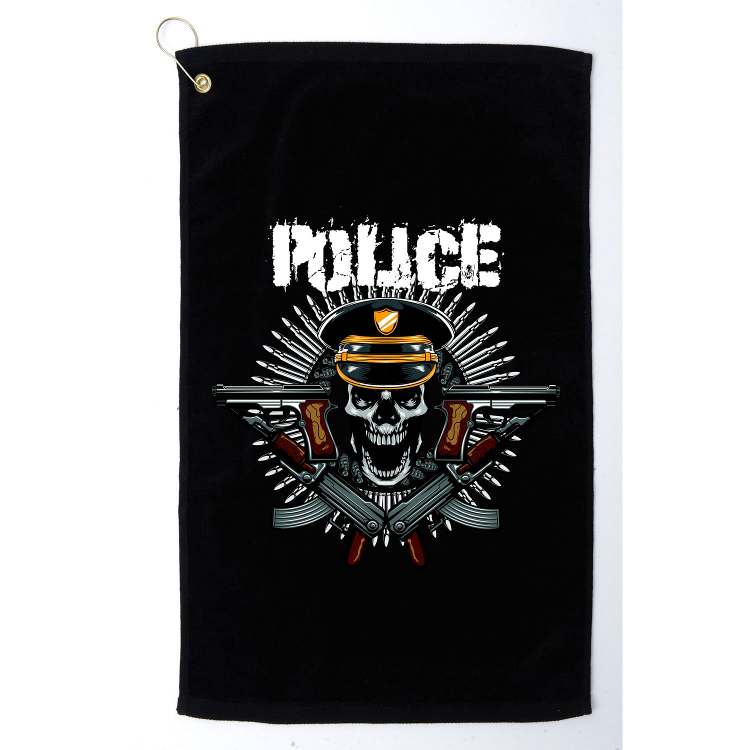 Police Skull Golf Towel