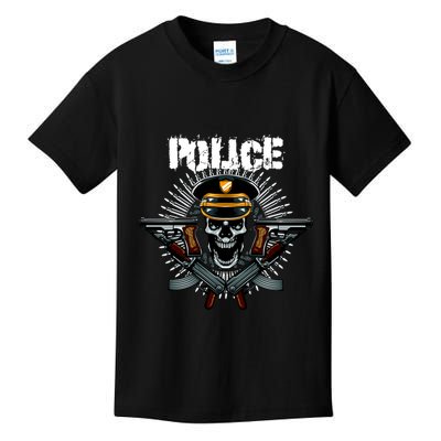 Police Skull Kids T-Shirt