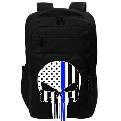 Police USA Skull Thin Blue Line Impact Tech Backpack