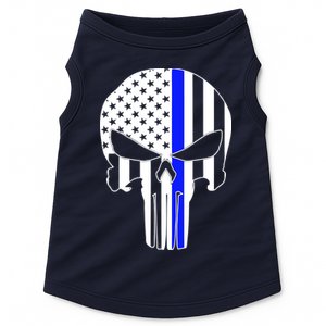 Police USA Skull Thin Blue Line Doggie Tank