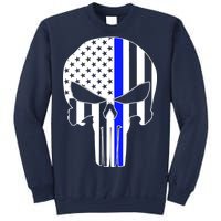 Police USA Skull Thin Blue Line Sweatshirt