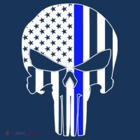Police USA Skull Thin Blue Line Sweatshirt