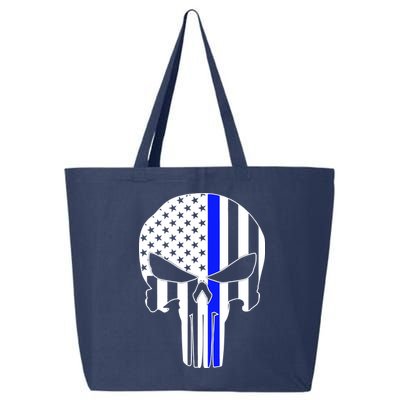 Police USA Skull Thin Blue Line 25L Jumbo Tote