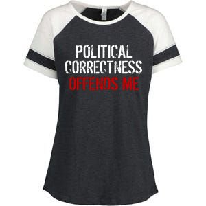 Political Corectness Offends Me Enza Ladies Jersey Colorblock Tee