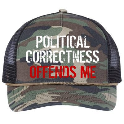 Political Corectness Offends Me Retro Rope Trucker Hat Cap