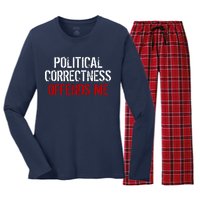 Political Corectness Offends Me Women's Long Sleeve Flannel Pajama Set 