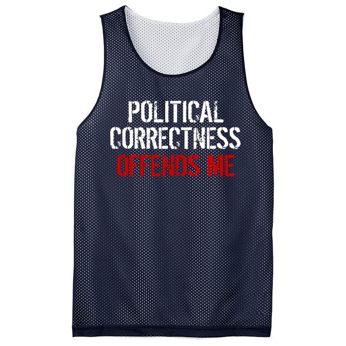 Political Corectness Offends Me Mesh Reversible Basketball Jersey Tank