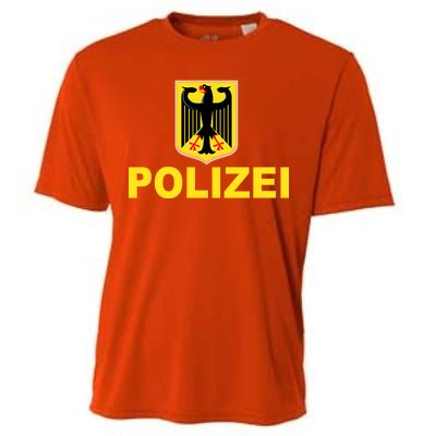 Polizei German Flag Cooling Performance Crew T-Shirt