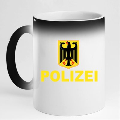 Polizei German Flag 11oz Black Color Changing Mug