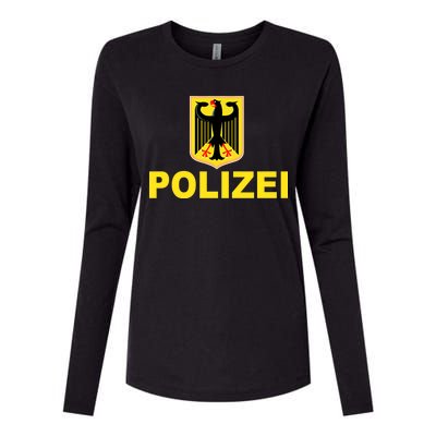 Polizei German Flag Womens Cotton Relaxed Long Sleeve T-Shirt