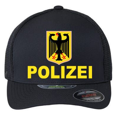 Polizei German Flag Flexfit Unipanel Trucker Cap