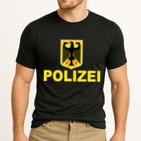 Polizei German Flag Cooling Performance Crew T-Shirt