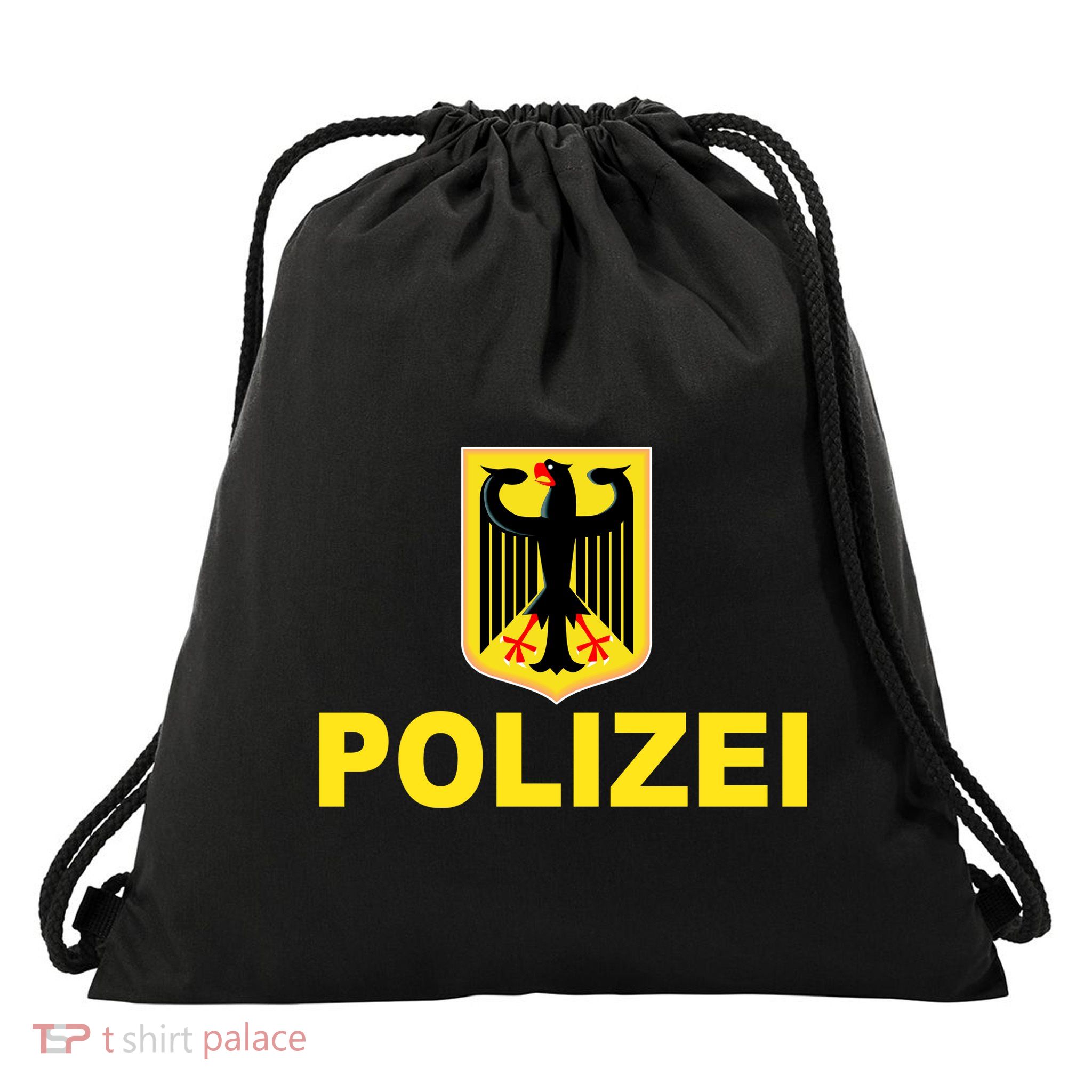 Polizei German Flag Drawstring Bag