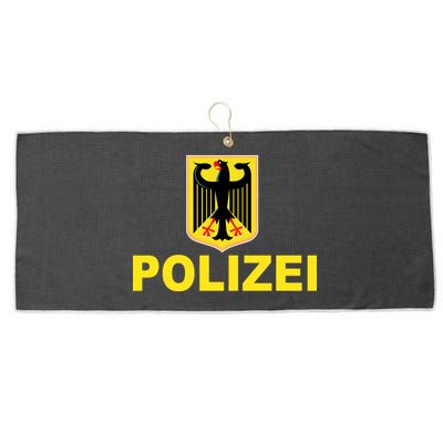 Polizei German Flag Large Microfiber Waffle Golf Towel